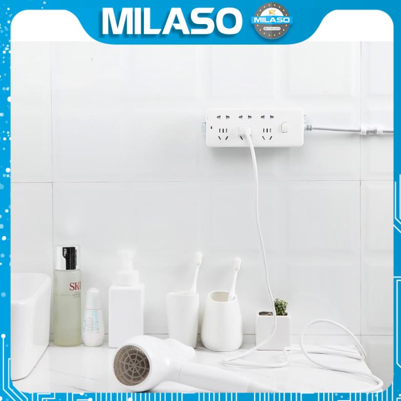 Miếng dán tường MILASO treo ổ điện, bộ phát wifi, hộp đựng giấy ăn, điều khiển đa năng tiện dụng HG-001182