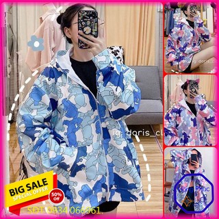 [Giá Sale] ÁO KHOÁC DÙ 3D Loang (M1280 - Gấu Bông)