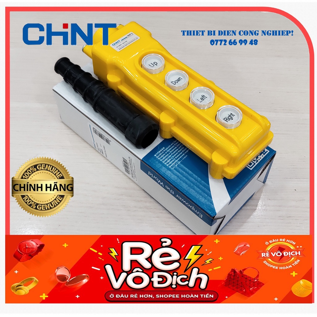 Nút nhấn điều khiển cần trục 4 nút NP3-2 Chint