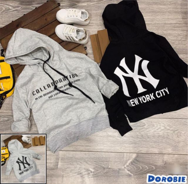 Áo khoác hoodie NY phong cách thể thao bé trai