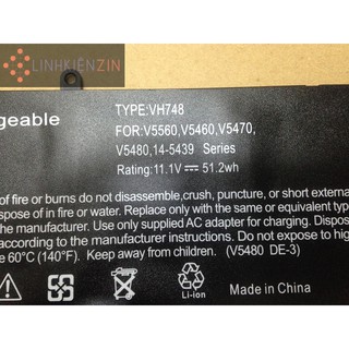 Pin laptop dell vostro 5460 5560 5470 5480 bảo hành 12 tháng