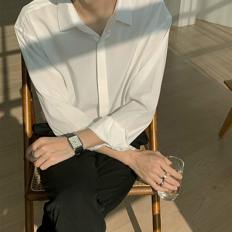 Áo Sơ Mi Nam Dài Tay Cổ Bẻ Thời Trang Hàn Quốc