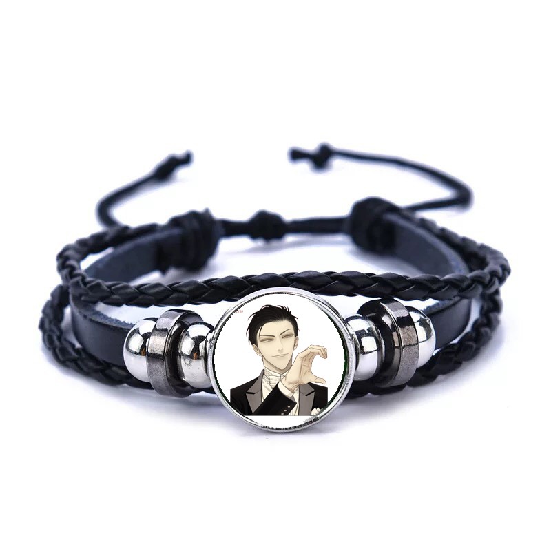 Vòng tay da lộn in hình 19 DAYS anime chibi manhua phụ kiện trang sức xinh xắn quà tặng độc đáo