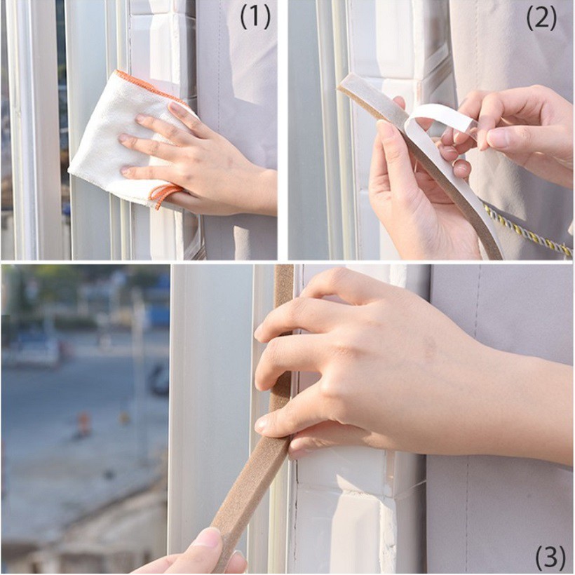 Băng dán cách âm, chống gió - Băng dính cửa chống bụi - Băng dính cửa chống côn trùng - Băng dán giảm chấn cửa dài
