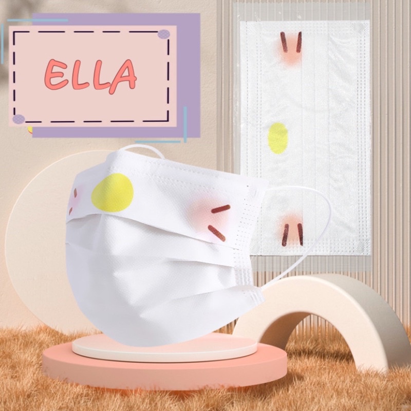 Khẩu trang trắng họa tiết con mèo hello kitty siêu dễ thương - set 50/100 cái