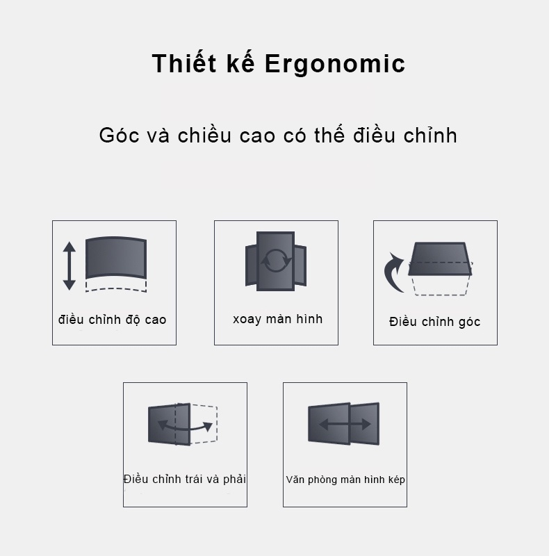 Tay Đỡ Hai Màn Hình Xoay 360 độ ，Giá Treo Màn Hình，Giá Đỡ 2 Màn Hình 17 - 32 Inch，Có thể sử dụng màn hình cong