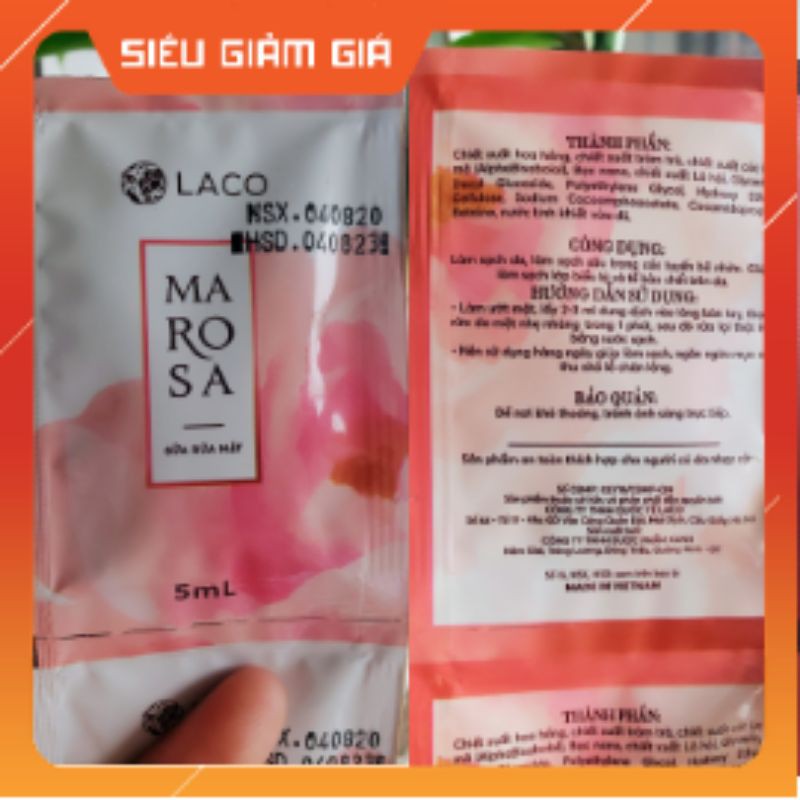 Gói test sữa rửa mặt marosa laco,sạch sâu,mờ mun | BigBuy360 - bigbuy360.vn