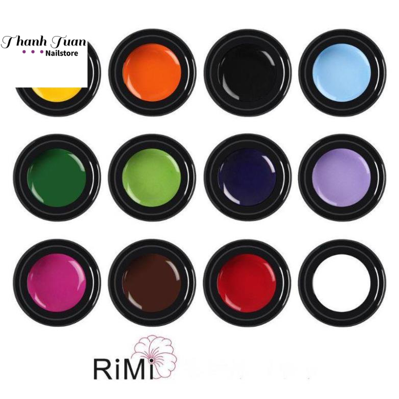 Gel vẽ nail RiMi set 12 màu chuyên vẽ móng tay nghệ thuật ( chính hãng )  - Phụ kiện đồ nail