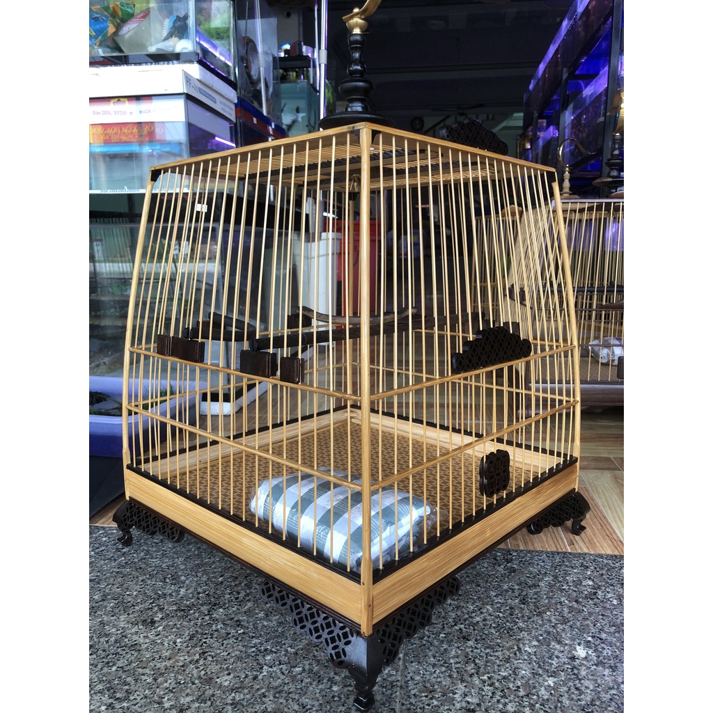 Lồng Vuông Thái Tre Pha Gỗ