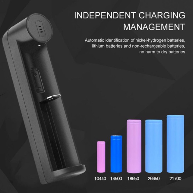 Sạc Pin 3,7v Li-Ion USB Cell 21700 18650 26650 14500 18350 16340 10400 14650 17670 18700 18500 25500