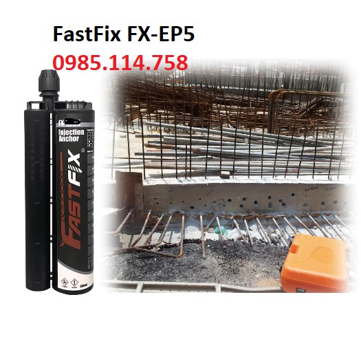 FastFix FX-EP5 585ml - KEO NEO CẤY THÉP GỐC EPOXY HAI THÀNH PHẦN - KEO NEO CẤY BU LÔNG, TAY VỊN, HÀNG RÀO, LAN CAN, CỬA