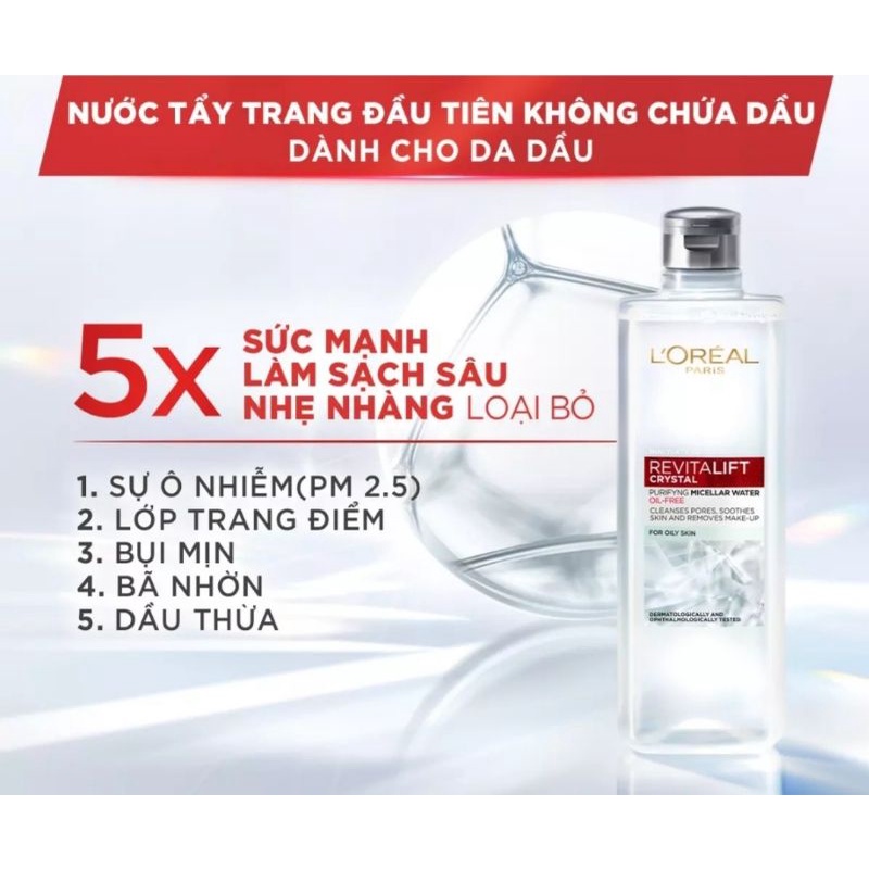 Nước tẩy trang Loreal 400ml