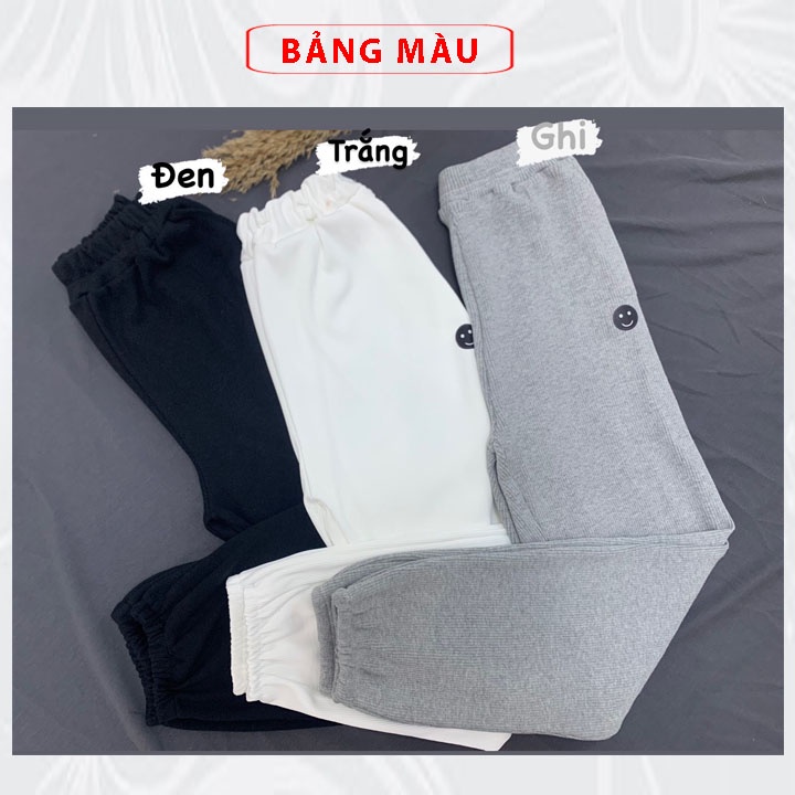 Quần ống rộng nữ MIN19 quần jogger bigsize lưng cao ống rộng cạp chun bo gấu màu trắng đen ghi thời trang Hàn Quốc | BigBuy360 - bigbuy360.vn
