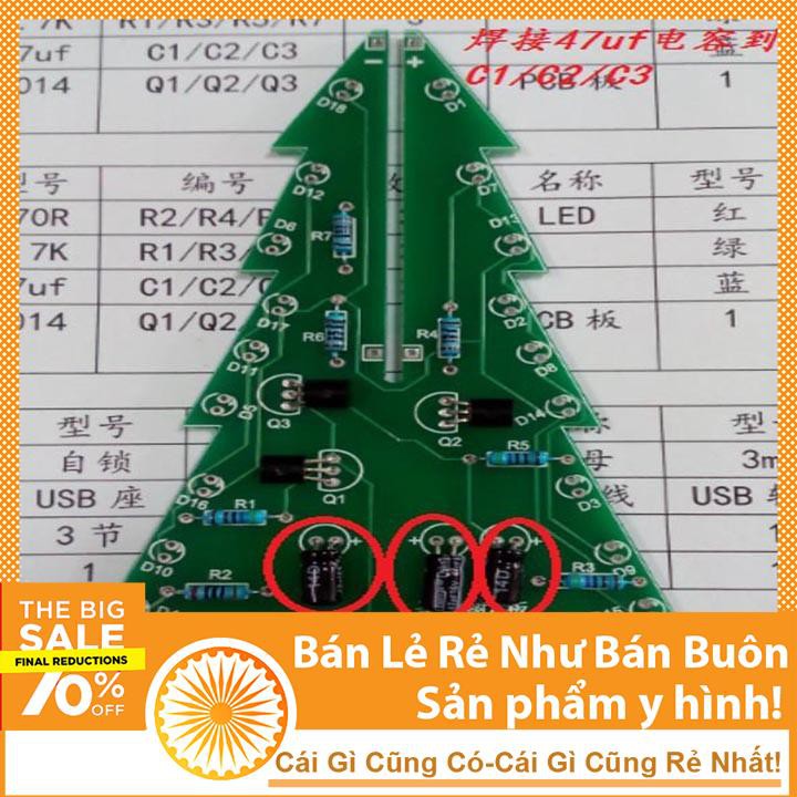 Cây Thông Noen Tự Ráp Giá Rẻ-Linh Kiện Điện Tử TuHu