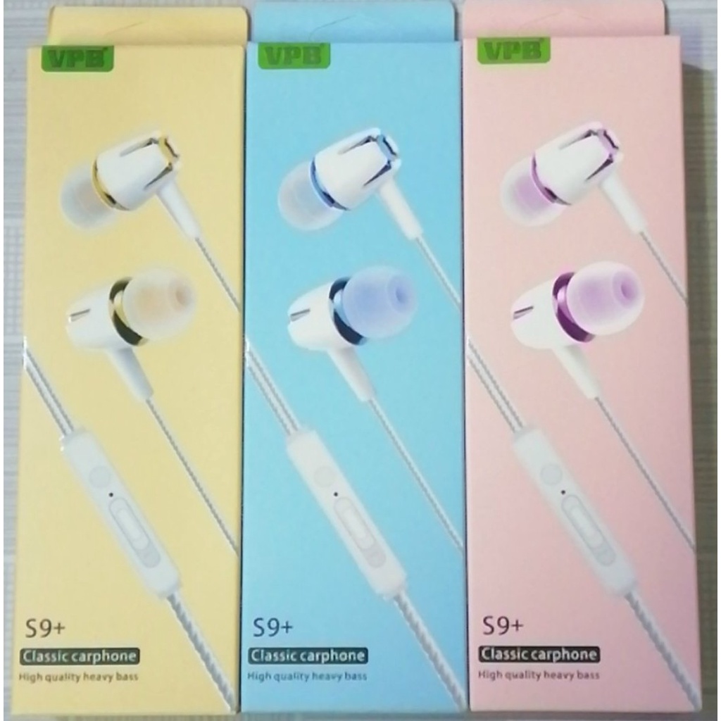 Tai nghe loại mới nâng cao S9+ có dây chống ồn loa kép 4D có điều chỉnh âm lượng Extra Bass Sra8 nghe nhạc/chơi game cho