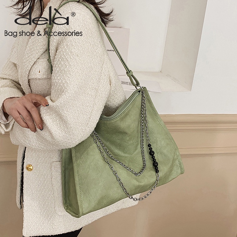 Dela Túi Xách tote Màu Xanh Bơ Xanh Quả Bơ Sức Chứa Lớn Phong Cách Hàn Quốc Thời Trang Mùa Hè Hàng Mới Dành Cho Bạn Nữ