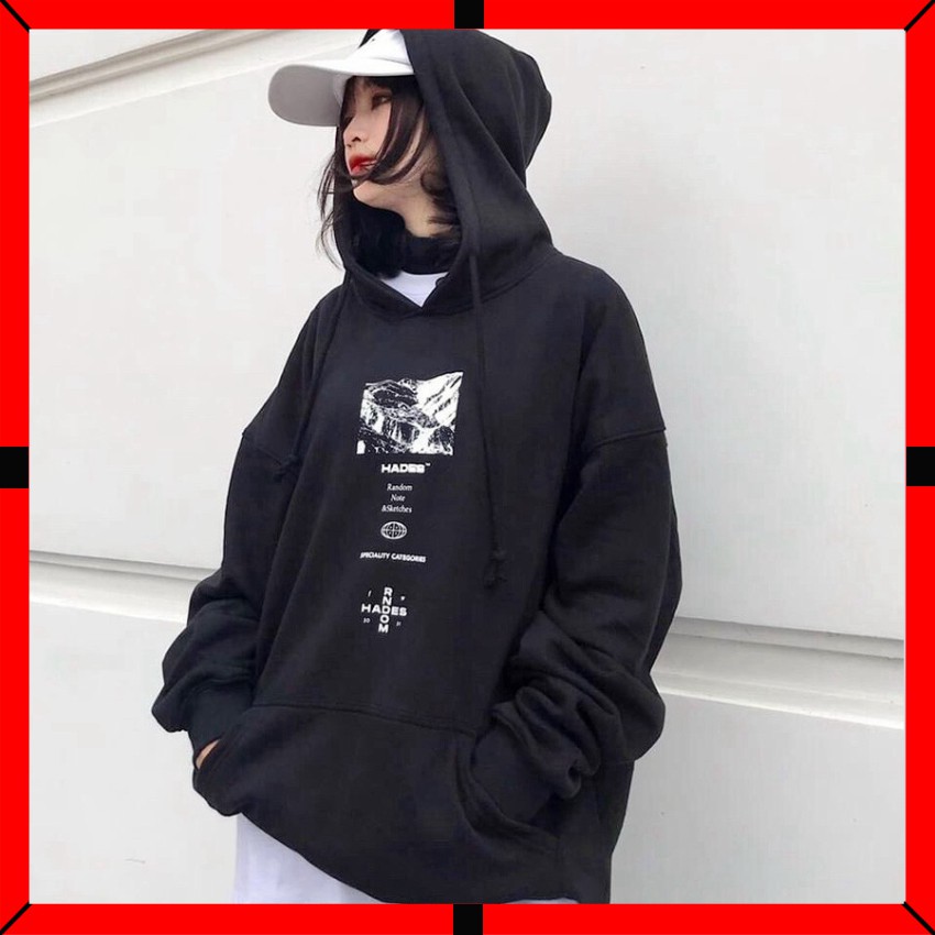 (FREESHIP) ❤ ÁO HOODIE - ÁO KHOÁC NỈ NGOẠI Hades (HD2030 - Đen) (MỚI)