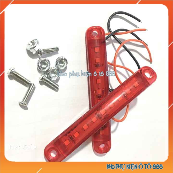 2 Đèn Led RGB 9 Mắt Siêu Sáng 10 Cm Tiện Lợi Thắp Sáng Trang Trí