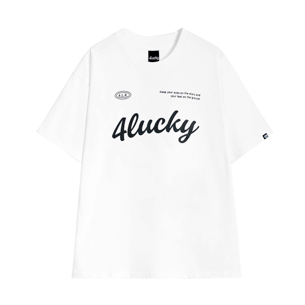 Áo thun unisex 4lucky 6020 - tay lỡ form rộng oversize streetwear
