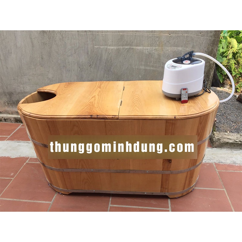 Thùng xông hơi gỗ sồi cao cấp