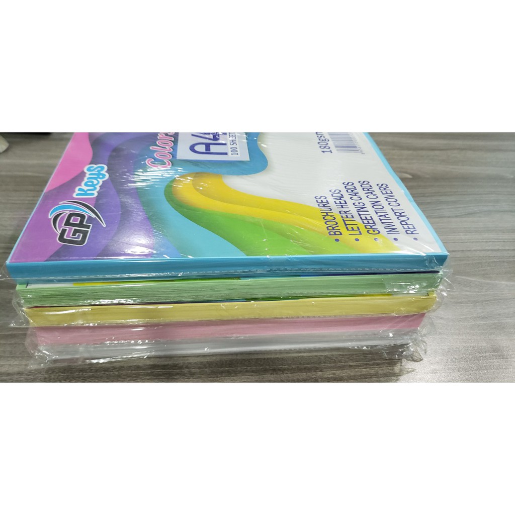 Bìa màu thái A4 ĐL 180gsm (1 xấp 100 tờ)