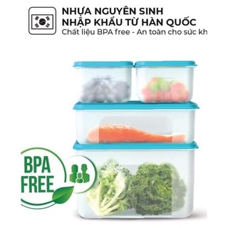 Bộ 3 và 4 hộp nhựa đựng thực phẩm nhập khẩu Biozone hộp trữ đông hộp bảo quản