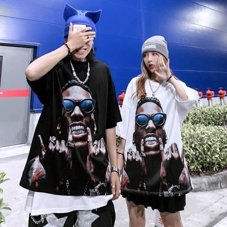 Áo Thun Form Rộng Hiphop Cloudy Unisex [FREESHIP] 🌸 Phông tay lỡ dáng suông phong cách màu ĐEN | TRẮNG nam nữ Ulzzang 🌸