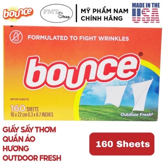 [USA] Giấy sấy thơm quần áo Bounce Sheets Outdoor Fresh hộp 160 tờ - Mỹ