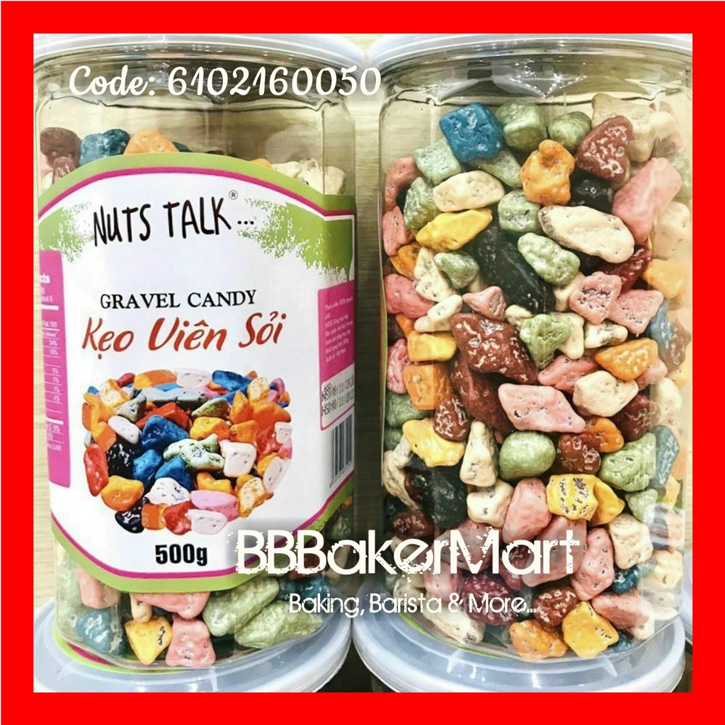 Kẹo Socola Chocolate viên SỎI ĐÁ hiệu NUTS TALK - 1 hủ 500gr