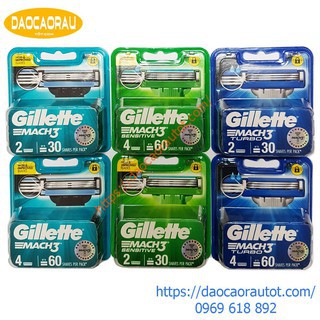 (CHÍNH HÃNG) Lưỡi Dao Cạo Gillette Mach 3 ( mẫu mới 2019)