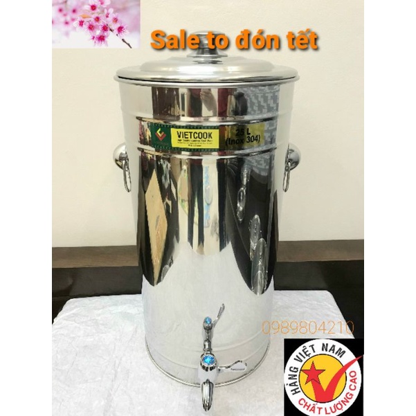 (Có Video SP)Bình đựng nước inox 15 lít có vòi SUS 304 ,Bình nước inox 15 l,Bình nước inox có vòi inox 304, CHÍNH HÃNGVN