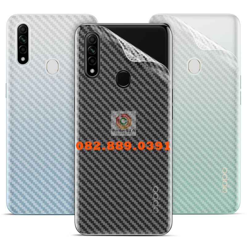 Miếng dán mặt lưng skin carbon Oppo A31 2020/ A91