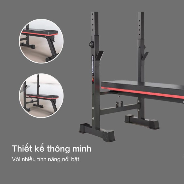 Ghế tập tạ kết hợp giá đỡ tạ TK-002 (chưa bao gồm bánh tạ và đòn tạ)