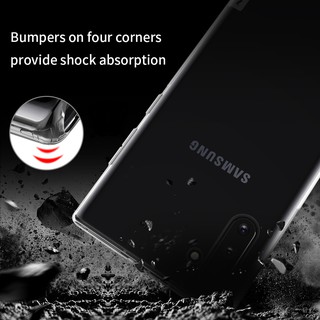 Ốp lưng Samsung Galaxy Note 10 note10 Note 10+ Note 10 plus note10plus hiệu Nillkin dẻo trong suốt bo viền máy