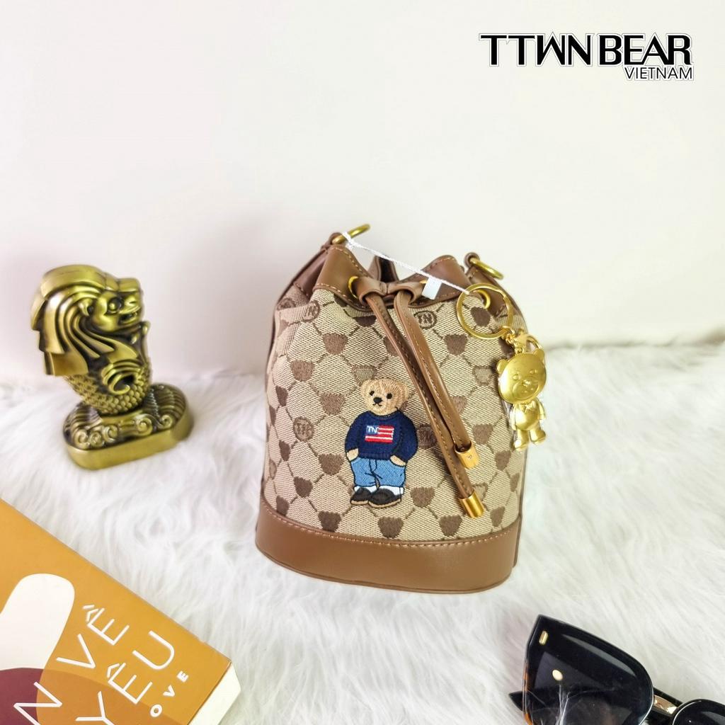 Túi xách nữ TN2976 đeo chéo thời trang công sở đi học đi chơi TTWN BEAR da PVC cao cấp