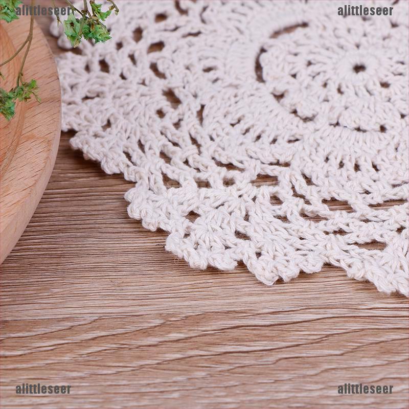 Tấm Lót Ly Bằng Cotton Đan Tay Phong Cách Giáng Sinh