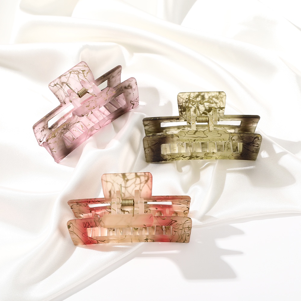 Haimeikang thời trang đơn giản kẹp tóc nhựa tính khí phụ kiện tóc phụ nữ