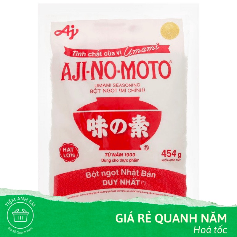 Bột ngọt hạt lớn Ajinomoto gói 400g, 454g, 1Kg