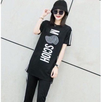 Bộ đồ nữ thể thao, Trẻ chung cá tính, chất cotton co dãn 4 chiều mát mẻ thoải mái