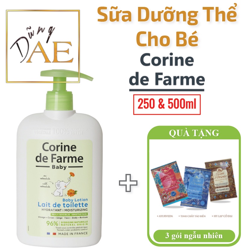 Sữa Dưỡng Thể Cho Bé Corine De Farme Baby Lotion dưỡng ẩm và làm mềm da