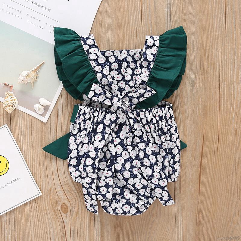 My Baby  Jumpsuit tay loe hoạ tiết hoa cho bé