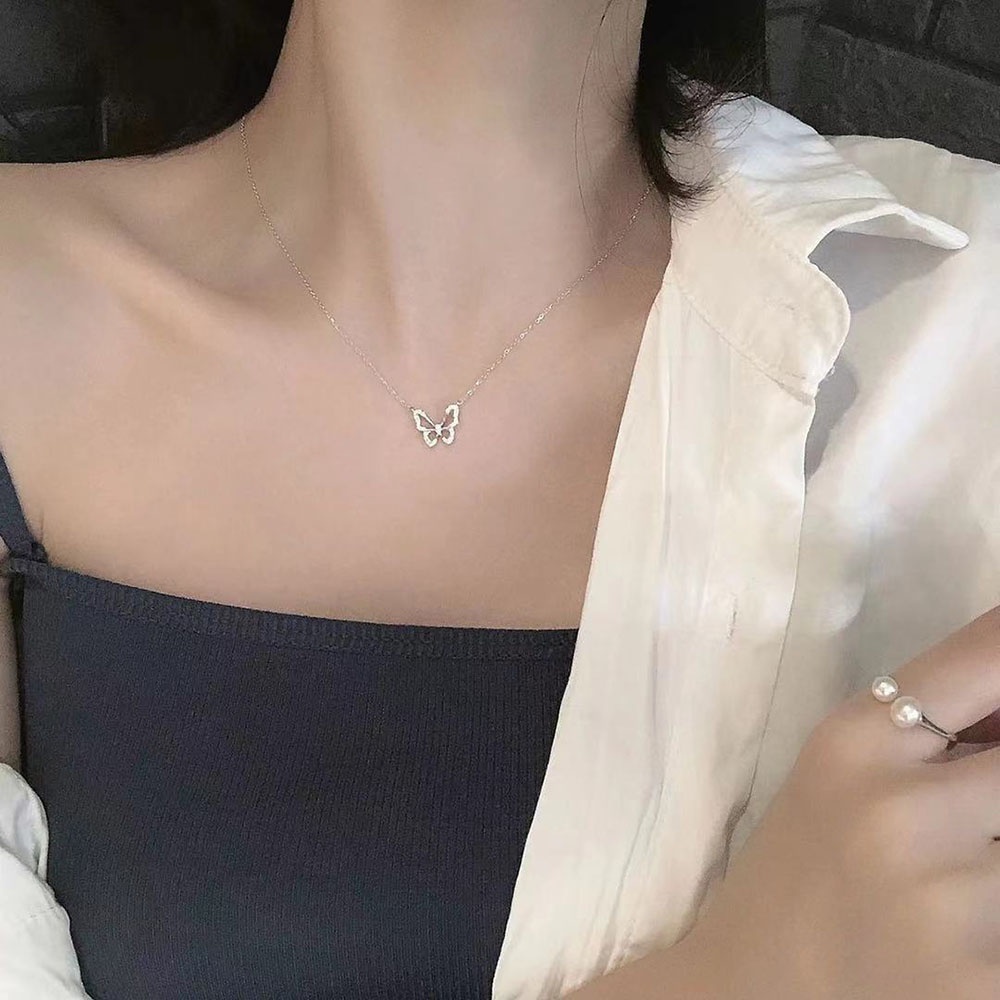 Vòng cổ Nhiều Lớp Hình Bướm Phong Cách Bohemian Cổ Điển