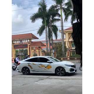 【SIÊU RẺ 】Tem Dán Xe Ô Tô Pikachu