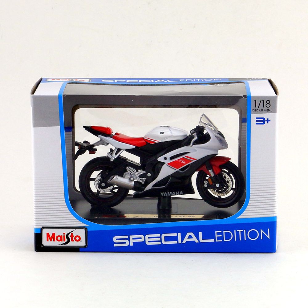 MÔ HÌNH XE MOTO Yamaha YZF- R6 RED WHITE | MAISTO tỷ lệ 1:18