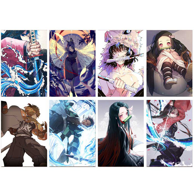 flowersqueen Set 8 Tấm Áp Phích In Hình Phim Hoạt Hình My Hero Academia
