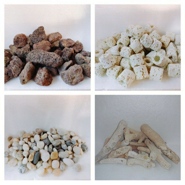 Combo 500g mix 4 loại vật liệu lọc trang trí cho hồ cá