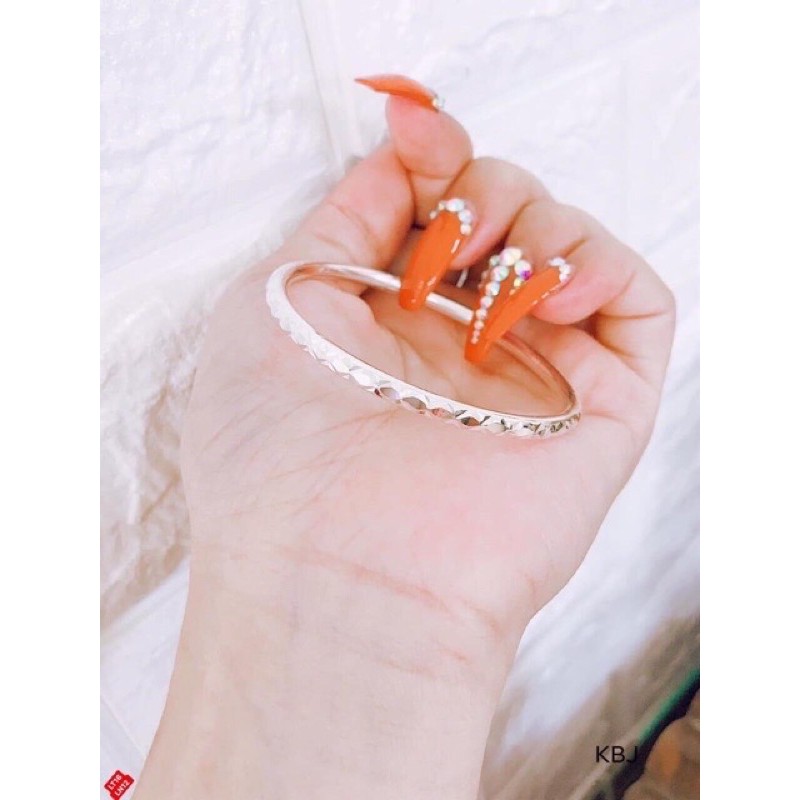 Lắc tay kiềng cứng phay chuẩn bạc ta cho bé yêu sáng đẹp giá tốt, kèm video và ảnh thật