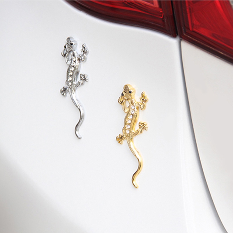 Miếng dán trang trí xe hơi bằng kim loại hình thằn lằn 3D độc đáo