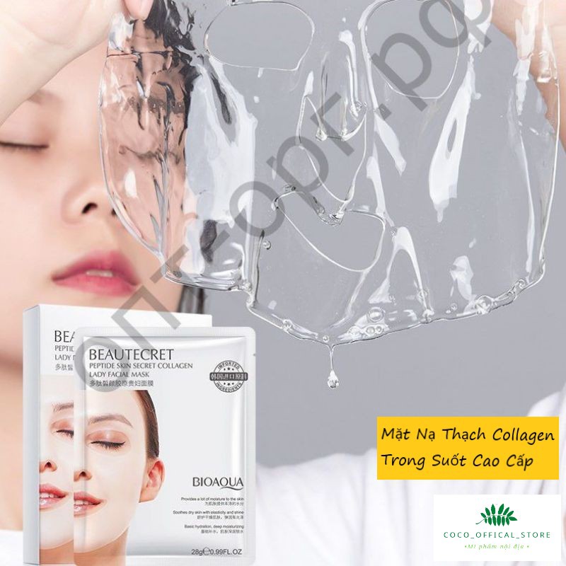 Mặt nạ thủy tinh🍅FREESHIP🍅 trong suốt  collagen Bioaqua dạng thạch dưỡng da căng bóng, trẻ hoá làm da | BigBuy360 - bigbuy360.vn