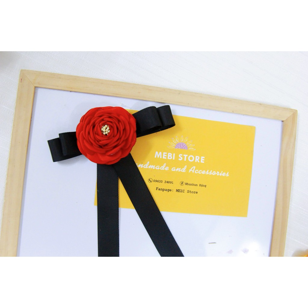 (ảnh thật) Tag cài áo handmade hoa trà siêu xinh 14 màu NOBOX